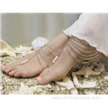 Toe Chain Anklet Pearl Jewelry Multi Chain Tassel Fingerless Anklet